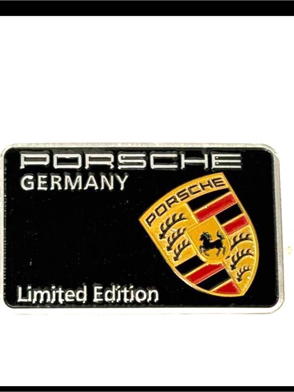 2 Pcs Decorative 3D Aluminum Emblem Sticker for Porsche Limited Edition